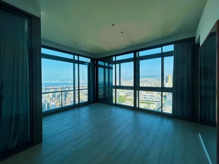Apartment interior behind a double-skin façade overlooking Beirut, Abdelwahab 618